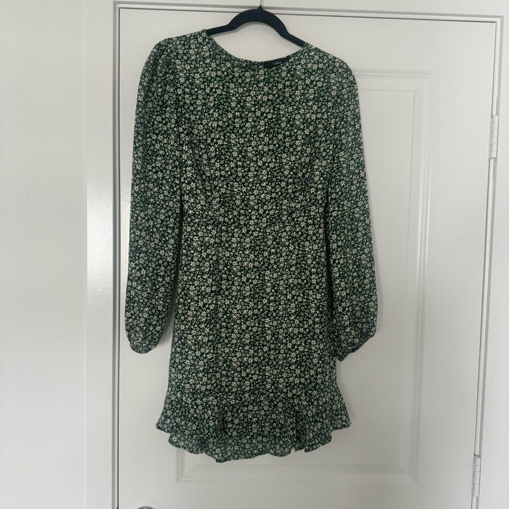 Lulus Blooming Darlin' Green Floral Print Ruffled Mini Dress - Picture 4 of 7